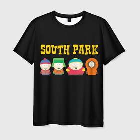 Мужская футболка 3D с принтом South Park. в Рязани, 100% полиэфир | прямой крой, круглый вырез горловины, длина до линии бедер | south park | американская культура | американский мультсериал | колорадо | пародия | саус парк | саут парк | черный юмор | четыре мальчика | шоу | южный парк