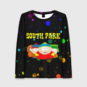 Женский лонгслив 3D с принтом South Park. в Рязани, 100% полиэстер | длинные рукава, круглый вырез горловины, полуприлегающий силуэт | south park | американская культура | американский мультсериал | колорадо | пародия | саус парк | саут парк | черный юмор | четыре мальчика | шоу | южный парк