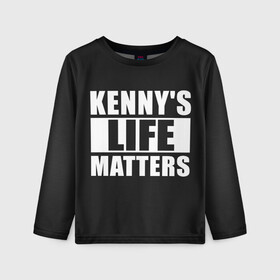 Детский лонгслив 3D с принтом KENNYS LIFE MATTERS в Рязани, 100% полиэстер | длинные рукава, круглый вырез горловины, полуприлегающий силуэт
 | cartman | kenny | park | south | southpark | картман | кенни | мульт | мультик | парк | персонаж | персонажи | сериал | южный