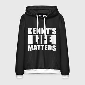 Мужская толстовка 3D с принтом KENNYS LIFE MATTERS в Рязани, 100% полиэстер | двухслойный капюшон со шнурком для регулировки, мягкие манжеты на рукавах и по низу толстовки, спереди карман-кенгуру с мягким внутренним слоем. | cartman | kenny | park | south | southpark | картман | кенни | мульт | мультик | парк | персонаж | персонажи | сериал | южный