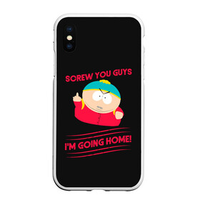 Чехол для iPhone XS Max матовый с принтом Cartman в Рязани, Силикон | Область печати: задняя сторона чехла, без боковых панелей | cartman | kenny | park | south | southpark | картман | кенни | мульт | мультик | парк | персонаж | персонажи | сериал | южный