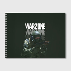 Альбом для рисования с принтом Warzone в Рязани, 100% бумага
 | матовая бумага, плотность 200 мг. | Тематика изображения на принте: call of duty | call of duty modern warfare | ghost | modern warfare | warzone | warzone call of duty | гоуст | кол оф дьюти | колда