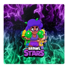 Магнитный плакат 3Х3 с принтом BRAWL STARS ROSA в Рязани, Полимерный материал с магнитным слоем | 9 деталей размером 9*9 см | bea | brawl stars | brawl stars rosa | brawler | leon | rosa | беа | бравл старз | бравлер | игры | леон | роза