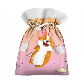Подарочный 3D мешок с принтом Милый корги в Рязани, 100% полиэстер | Размер: 29*39 см | corgi | корги | маленькая собачка | милый | милый корги | рыжая | рыжая собачка | собака | собачка | такси