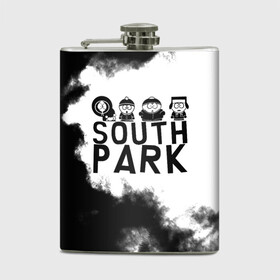 Фляга с принтом South Park в Рязани, металлический корпус | емкость 0,22 л, размер 125 х 94 мм. Виниловая наклейка запечатывается полностью | south park | sp | батерс | баттерс | гарисон | енот | кайл  брофловски | картман | кеннет | кенни | маки | макки | маккормик | марш | мистер | мистереон | мультфильм | полотенчик | ренди | саус парк | сауспарк