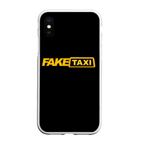 Чехол для iPhone XS Max матовый с принтом Fake Taxi в Рязани, Силикон | Область печати: задняя сторона чехла, без боковых панелей | fake taxi | faketaxi | taxi | такси | таксист | фейк такси | фейковое такси | фейктакси