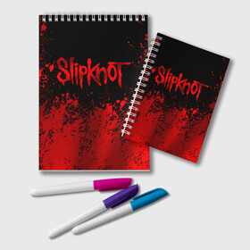 Блокнот с принтом Slipknot (9) в Рязани, 100% бумага | 48 листов, плотность листов — 60 г/м2, плотность картонной обложки — 250 г/м2. Листы скреплены удобной пружинной спиралью. Цвет линий — светло-серый
 | devil | metal | music | rock | satana | slipknot | дьявол | метал | музыка | рок | сатана | слипкнот