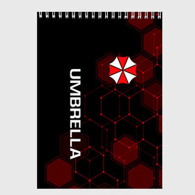 Скетчбук с принтом UMBRELLA CORP в Рязани, 100% бумага
 | 48 листов, плотность листов — 100 г/м2, плотность картонной обложки — 250 г/м2. Листы скреплены сверху удобной пружинной спиралью | ada wong | biohazard | leon | nemesis | project resistance | raccoon city | re | re3 | resident evil | resident evil 3 | rpd | stars | umbrella | ада вонг | амбрелла | немезис | ужасы