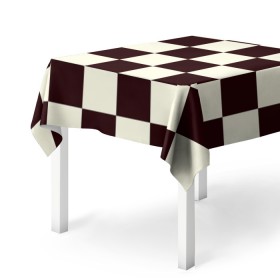 Скатерть 3D с принтом Шахматка в Рязани, 100% полиэстер (ткань не мнется и не растягивается) | Размер: 150*150 см | Тематика изображения на принте: квадраты | текстуры | узор шахматка | узоры | чб | чб квадраты | чб узор | шахматка | шахматная доска | шахматы