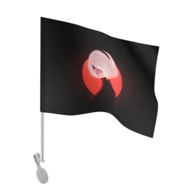 Флаг для автомобиля с принтом 2b Nier Black в Рязани, 100% полиэстер | Размер: 30*21 см | 2b | art | black | nier automata