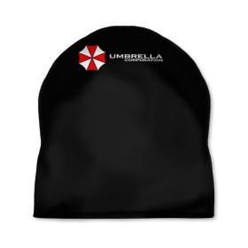 Шапка 3D с принтом Umbrella Corporation 2 в Рязани, 100% полиэстер | универсальный размер, печать по всей поверхности изделия | umbrella corporatio | корпорация амбрелла | обитель зла