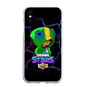 Чехол для iPhone XS Max матовый с принтом BRAWL STARS LEON в Рязани, Силикон | Область печати: задняя сторона чехла, без боковых панелей | bibi | brawl | brawl stars | crow | leon | max | sally | shark | stars | акула | биби | бравл | бравл старс | браво старс | игра | компьютерная | кров | леон | леон акула | старс | шарк