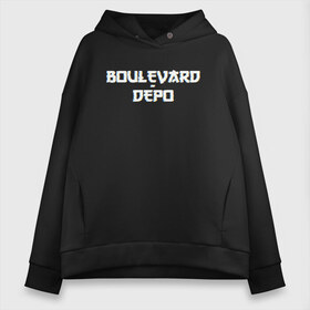 Женское худи Oversize хлопок с принтом Logo boulevard depo в Рязани, френч-терри — 70% хлопок, 30% полиэстер. Мягкий теплый начес внутри —100% хлопок | боковые карманы, эластичные манжеты и нижняя кромка, капюшон на магнитной кнопке | boulevard | boulevard depo | depo | артём | артём кулик | бульвар депо. yungrussia | кулик | музыка | музыкант | реп | рэп | тёма