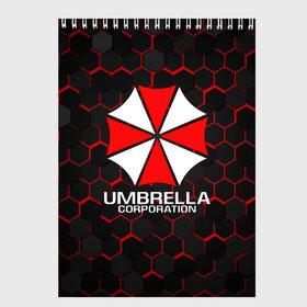 Скетчбук с принтом UMBRELLA CORP в Рязани, 100% бумага
 | 48 листов, плотность листов — 100 г/м2, плотность картонной обложки — 250 г/м2. Листы скреплены сверху удобной пружинной спиралью | ada wong | biohazard | leon | nemesis | project resistance | raccoon city | re | re3 | resident evil | resident evil 3 | rpd | stars | umbrella | ада вонг | амбрелла | немезис | ужасы