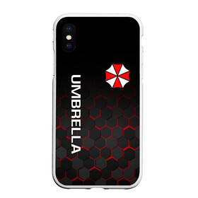 Чехол для iPhone XS Max матовый с принтом UMBRELLA CORP в Рязани, Силикон | Область печати: задняя сторона чехла, без боковых панелей | Тематика изображения на принте: ada wong | biohazard | leon | nemesis | project resistance | raccoon city | re | re3 | resident evil | resident evil 3 | rpd | stars | umbrella | ада вонг | амбрелла | немезис | ужасы