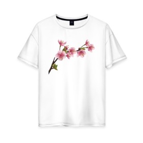 Женская футболка хлопок Oversize с принтом Весна 2020. в Рязани, 100% хлопок | свободный крой, круглый ворот, спущенный рукав, длина до линии бедер
 | весенние картинки | весна | весна 2020 | зелнь | прекрасное время года | прикольные картинки | природа | птицы | тюльпаны | цветы