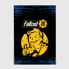 Постер с принтом FALLOUT_76. в Рязани, 100% бумага
 | бумага, плотность 150 мг. Матовая, но за счет высокого коэффициента гладкости имеет небольшой блеск и дает на свету блики, но в отличии от глянцевой бумаги не покрыта лаком | 101 | 111 | 13 | 76 | atom cats | bethesda | brotherhood of steel | fallout | nuka cola | tunnel snakes | vault | war | братство стали | война | убежище | фолаут | фоллаут | ядер кола