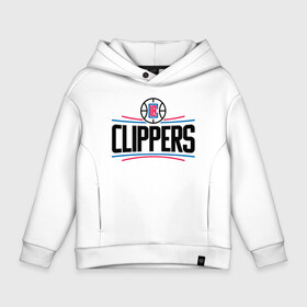 Детское худи Oversize хлопок с принтом Los Angeles Clippers (1) в Рязани, френч-терри — 70% хлопок, 30% полиэстер. Мягкий теплый начес внутри —100% хлопок | боковые карманы, эластичные манжеты и нижняя кромка, капюшон на магнитной кнопке | ball | basketball | clippers | sport | streetball | баскетбол | клипперс | мяч | нба | спорт | стритбол