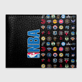 Обложка для студенческого билета с принтом NBA (Team Logos 1) в Рязани, натуральная кожа | Размер: 11*8 см; Печать на всей внешней стороне | ball | basketball | sport | streetball | баскетбол | мяч | нба | спорт | стритбол