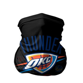 Бандана-труба 3D с принтом Oklahoma City Thunder (2) в Рязани, 100% полиэстер, ткань с особыми свойствами — Activecool | плотность 150‒180 г/м2; хорошо тянется, но сохраняет форму | Тематика изображения на принте: ball | basketball | sport | streetball | thunder | баскетбол | мяч | нба | спорт | стритбол | тандер