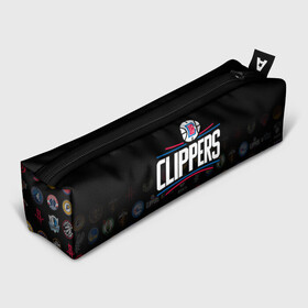 Пенал 3D с принтом Los Angeles Clippers (2) в Рязани, 100% полиэстер | плотная ткань, застежка на молнии | ball | basketball | clippers | sport | streetball | баскетбол | клипперс | мяч | нба | спорт | стритбол