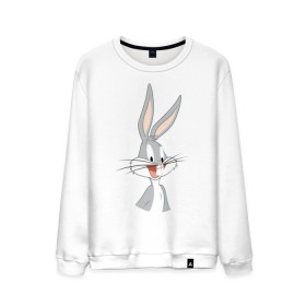 Мужской свитшот хлопок с принтом Багз Банни в Рязани, 100% хлопок |  | bugs bunny | looney tunes | vdzabma | багз банни | луни тюнз