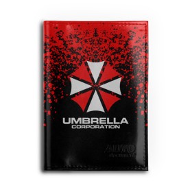 Обложка для автодокументов с принтом Umbrella Corporation. в Рязани, натуральная кожа |  размер 19,9*13 см; внутри 4 больших “конверта” для документов и один маленький отдел — туда идеально встанут права | resident evil | umbrella corporation | амбрелла | амбрелла корпорейшн | вирус | вымышленная военная и фармацевтическая корпорация | игра | умбрелла