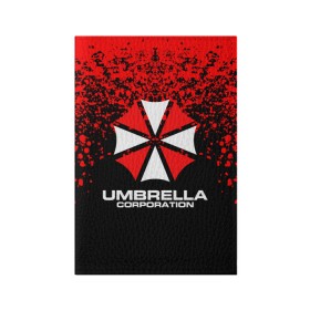 Обложка для паспорта матовая кожа с принтом Umbrella Corporation. в Рязани, натуральная матовая кожа | размер 19,3 х 13,7 см; прозрачные пластиковые крепления | resident evil | umbrella corporation | амбрелла | амбрелла корпорейшн | вирус | вымышленная военная и фармацевтическая корпорация | игра | умбрелла