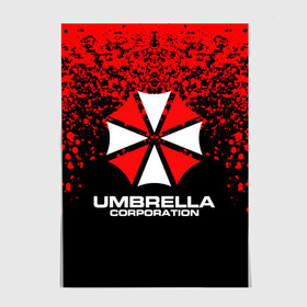 Постер с принтом Umbrella Corporation. в Рязани, 100% бумага
 | бумага, плотность 150 мг. Матовая, но за счет высокого коэффициента гладкости имеет небольшой блеск и дает на свету блики, но в отличии от глянцевой бумаги не покрыта лаком | resident evil | umbrella corporation | амбрелла | амбрелла корпорейшн | вирус | вымышленная военная и фармацевтическая корпорация | игра | умбрелла