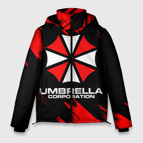 Мужская зимняя куртка 3D с принтом Umbrella Corporation в Рязани, верх — 100% полиэстер; подкладка — 100% полиэстер; утеплитель — 100% полиэстер | длина ниже бедра, свободный силуэт Оверсайз. Есть воротник-стойка, отстегивающийся капюшон и ветрозащитная планка. 

Боковые карманы с листочкой на кнопках и внутренний карман на молнии. | Тематика изображения на принте: resident evil | umbrella corporation | амбрелла | амбрелла корпорейшн | вирус | вымышленная военная и фармацевтическая корпорация | игра | умбрелла