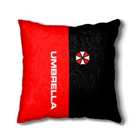 Подушка 3D с принтом Umbrella Corporation. в Рязани, наволочка – 100% полиэстер, наполнитель – холлофайбер (легкий наполнитель, не вызывает аллергию). | состоит из подушки и наволочки. Наволочка на молнии, легко снимается для стирки | Тематика изображения на принте: resident evil | umbrella corporation | амбрелла | амбрелла корпорейшн | вирус | вымышленная военная и фармацевтическая корпорация | игра | умбрелла