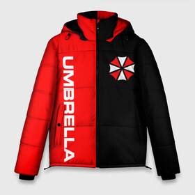 Мужская зимняя куртка 3D с принтом Umbrella Corporation в Рязани, верх — 100% полиэстер; подкладка — 100% полиэстер; утеплитель — 100% полиэстер | длина ниже бедра, свободный силуэт Оверсайз. Есть воротник-стойка, отстегивающийся капюшон и ветрозащитная планка. 

Боковые карманы с листочкой на кнопках и внутренний карман на молнии. | Тематика изображения на принте: resident evil | umbrella corporation | амбрелла | амбрелла корпорейшн | вирус | вымышленная военная и фармацевтическая корпорация | игра | умбрелла