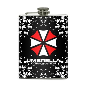 Фляга с принтом Umbrella Corporation. в Рязани, металлический корпус | емкость 0,22 л, размер 125 х 94 мм. Виниловая наклейка запечатывается полностью | resident evil | umbrella corporation | амбрелла | амбрелла корпорейшн | вирус | вымышленная военная и фармацевтическая корпорация | игра | умбрелла