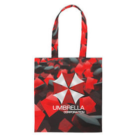 Шоппер 3D с принтом Umbrella Corp. в Рязани, 100% полиэстер | Плотность: 200 г/м2; Размер: 34×35 см; Высота лямок: 30 см | biohazard | biohazard 7 | crocodile | fang | game | hand | monster | new umbrella | resident evil | resident evil 7 | umbrella | umbrella corp | umbrella corporation | zombie