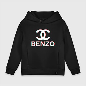 Детское худи Oversize хлопок с принтом BBT BENZO GANG в Рязани, френч-терри — 70% хлопок, 30% полиэстер. Мягкий теплый начес внутри —100% хлопок | боковые карманы, эластичные манжеты и нижняя кромка, капюшон на магнитной кнопке | bbt | benzo | benzo gang | big baby tape | ббт | бензо