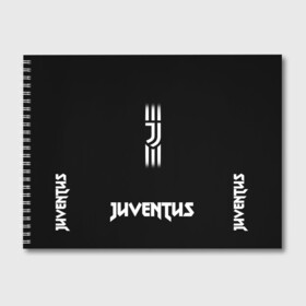 Альбом для рисования с принтом JUVENTUS BLACK WHITE в Рязани, 100% бумага
 | матовая бумага, плотность 200 мг. | cr7 | cristiano | juve | juventus | ronaldo | детская | для школы | криш | криштано | криштану | мужская | роналдо | роналду | рюкзак | спорт | спортивная | сумка | форма | футбол | школьная | юва | ювентус