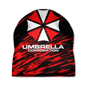 Шапка 3D с принтом Umbrella Corporation. в Рязани, 100% полиэстер | универсальный размер, печать по всей поверхности изделия | resident evil | umbrella corporation | амбрелла | амбрелла корпорейшн | вирус | вымышленная военная и фармацевтическая корпорация | игра | умбрелла