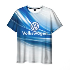 Мужская футболка 3D с принтом Volkswagen. в Рязани, 100% полиэфир | прямой крой, круглый вырез горловины, длина до линии бедер | 2020 | car | sport | volkswagen | авто | автомобильные | бренд | вирус | коронавирус | марка | машина | новый лого | спорт | стиль | фольксваген