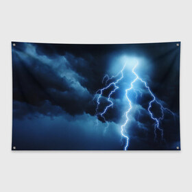 Флаг-баннер с принтом STORM в Рязани, 100% полиэстер | размер 67 х 109 см, плотность ткани — 95 г/м2; по краям флага есть четыре люверса для крепления | storm | textures | zippy | искры | молния | текстуры | фон | шторм