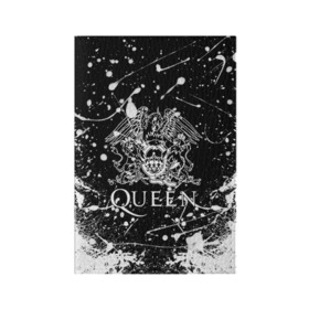 Обложка для паспорта матовая кожа с принтом QUEEN. в Рязани, натуральная матовая кожа | размер 19,3 х 13,7 см; прозрачные пластиковые крепления | queen | британская рок группа | квин | куин | кьюин | мистер робот | музыка | рами малек | рок | рок музыка | фредди меркьюри