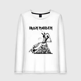 Женский лонгслив хлопок с принтом IRON MAIDEN в Рязани, 100% хлопок |  | dave | iron maiden | murray | music | percy harris | rock | адриан смит | айрон мэйден | брюс дикинсон | дэйв мюррей | железная дева | музик | нико макбрэйн | рок | стив харрис | ужасы | хеви метал | яник герс