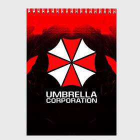 Скетчбук с принтом UMBRELLA CORP в Рязани, 100% бумага
 | 48 листов, плотность листов — 100 г/м2, плотность картонной обложки — 250 г/м2. Листы скреплены сверху удобной пружинной спиралью | ada wong | biohazard | leon | nemesis | project resistance | raccoon city | re | re3 | resident evil | resident evil 3 | rpd | stars | umbrella | ада вонг | амбрелла | немезис | ужасы