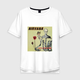 Мужская футболка хлопок Oversize с принтом NIRVANA в Рязани, 100% хлопок | свободный крой, круглый ворот, “спинка” длиннее передней части | in utero | nevermind | nirvana | nirvana in utero | nirvana logo | smile | курт кобейн | нирвана | нирвана in utero | нирвана лого