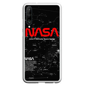 Чехол для Honor P30 с принтом NASA в Рязани, Силикон | Область печати: задняя сторона чехла, без боковых панелей | Тематика изображения на принте: nasa | астронавт | вселенная | звёздная карта | звёзды | космический | космонавт | космонавтика | космос | наса | ракета | шатл