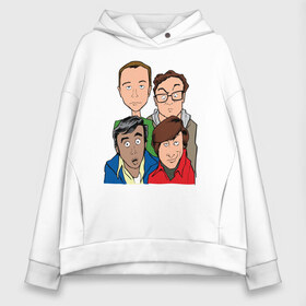 Женское худи Oversize хлопок с принтом The Big Bang Theory Guys в Рязани, френч-терри — 70% хлопок, 30% полиэстер. Мягкий теплый начес внутри —100% хлопок | боковые карманы, эластичные манжеты и нижняя кромка, капюшон на магнитной кнопке | big bang theory | howard wolowitz | leonard hofstadter | penny | raj | sheldon cooper | stuart bloom | vdgerir | воловитц | леонард хофстедер | пэнни | радж | раджешь кутрапалли | тбв | теория большого взрыва | чак лорри | шелдон | шэл