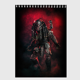 Скетчбук с принтом PREDATOR в Рязани, 100% бумага
 | 48 листов, плотность листов — 100 г/м2, плотность картонной обложки — 250 г/м2. Листы скреплены сверху удобной пружинной спиралью | aliens | avp | black | cinema | predator | кино | фильм хищник | фильмы | хищник | чёрный | чужой