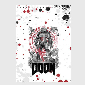 Скетчбук с принтом Doom в Рязани, 100% бумага
 | 48 листов, плотность листов — 100 г/м2, плотность картонной обложки — 250 г/м2. Листы скреплены сверху удобной пружинной спиралью | aerospace | corporation | doom | doomguy | eternal | mars | shooter | slayer | uac | union | дум | корпорация | марс | объединённая | палач | рока | солдат | шутер