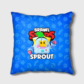 Подушка 3D с принтом BRAWL STARS SPROUT в Рязани, наволочка – 100% полиэстер, наполнитель – холлофайбер (легкий наполнитель, не вызывает аллергию). | состоит из подушки и наволочки. Наволочка на молнии, легко снимается для стирки | Тематика изображения на принте: 8 bit | 8 бит | bibi | brawl stars | crow | el brown | leon | leon shark | max | mr.p | phoenix | sally leon | shark | sprout | stars | virus | werewolf | акула | биби | вирус | ворон | леон | оборотень | пингвин