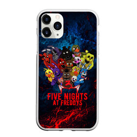 Чехол для iPhone 11 Pro матовый с принтом Five Nights At Freddys в Рязани, Силикон |  | Тематика изображения на принте: 5 ночей с фредди | five nights at freddys | fnaf | horror | nightmare | страшилки | ужасы | фнаф | фредди фазбер | хоррор