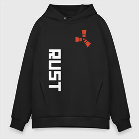 Мужское худи Oversize хлопок с принтом RUST в Рязани, френч-терри — 70% хлопок, 30% полиэстер. Мягкий теплый начес внутри —100% хлопок | боковые карманы, эластичные манжеты и нижняя кромка, капюшон на магнитной кнопке | dayz | facepunch | rust | state of decay | survival | the forest | this war of mine | выживалка rust | раст